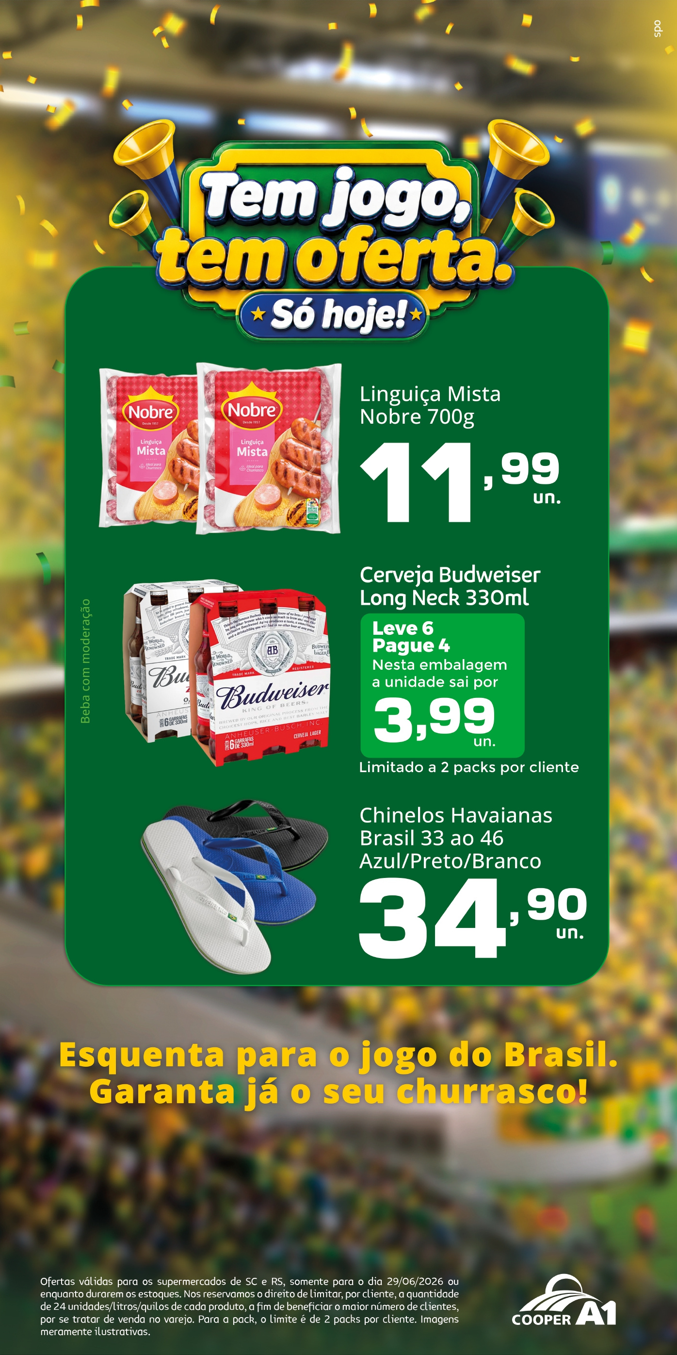 Tem jogo, tem oferta. S&oacute; hoje!