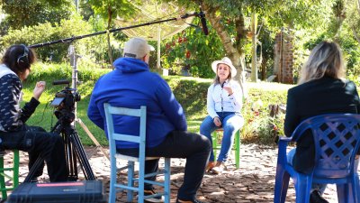 Uma das capta&ccedil;&otilde;es de imagens e depoimentos do novo filme institucional da Cooper A1