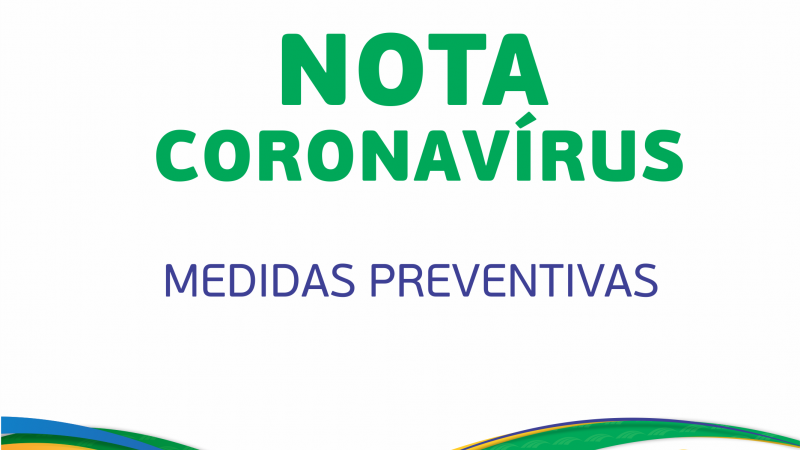 Nota Coronavírus: medidas preventivas