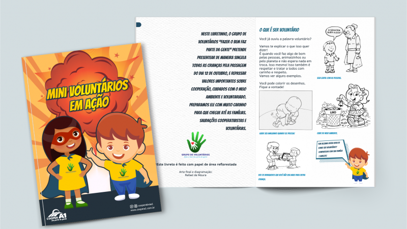 UM PROJETO ESPECIAL: Grupo de voluntários cria livrinho infantil sobre voluntariado e cooperação