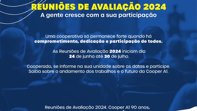 DATAS DEFINIDAS: Reuniões de avaliação da Cooper A1 vão promover 20 encontros