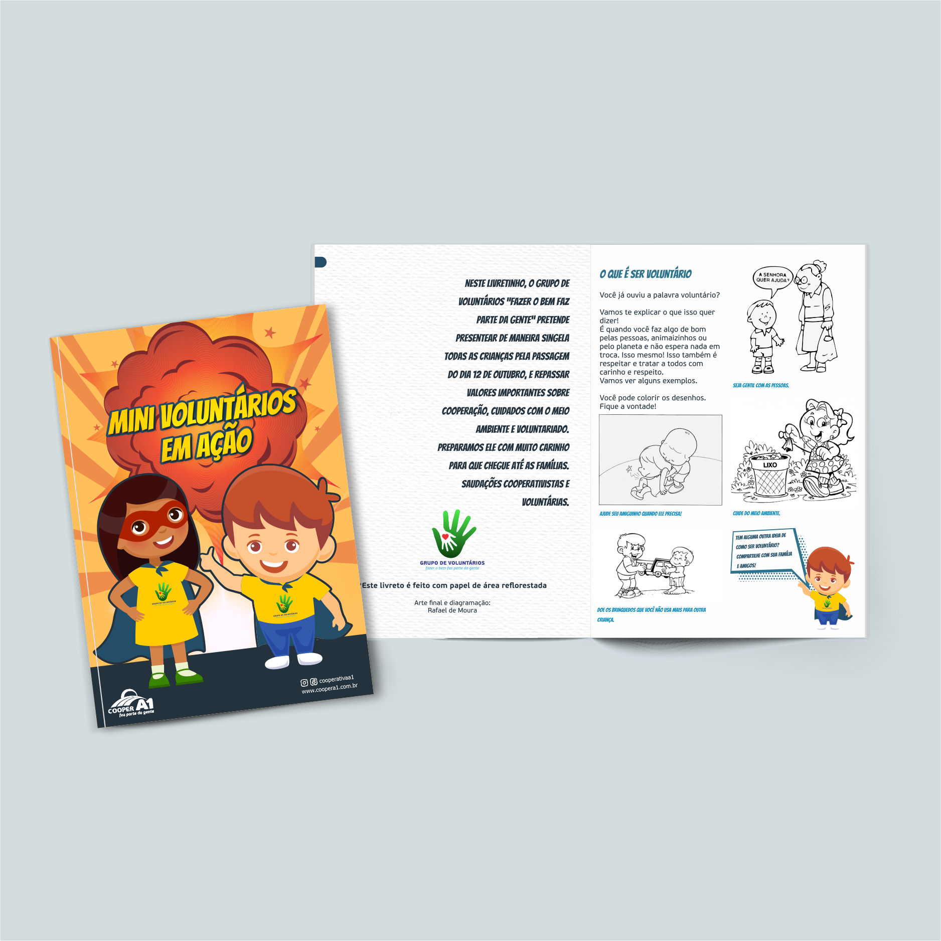 UM PROJETO ESPECIAL: Grupo de voluntários cria livrinho infantil sobre voluntariado e cooperação