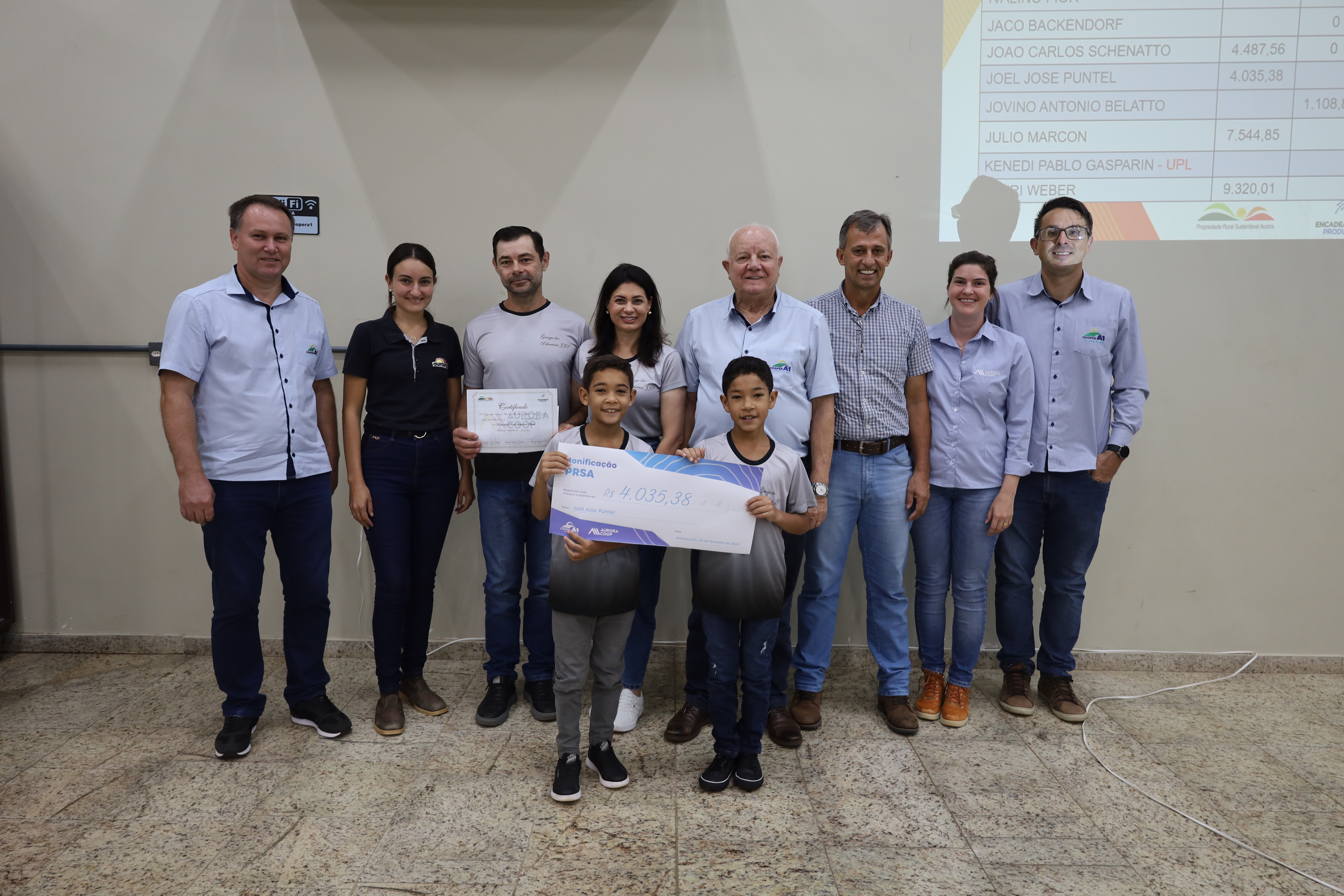 CERTIFICAÇÃO: Produtores da Cooper A1 são reconhecidos por seu trabalho