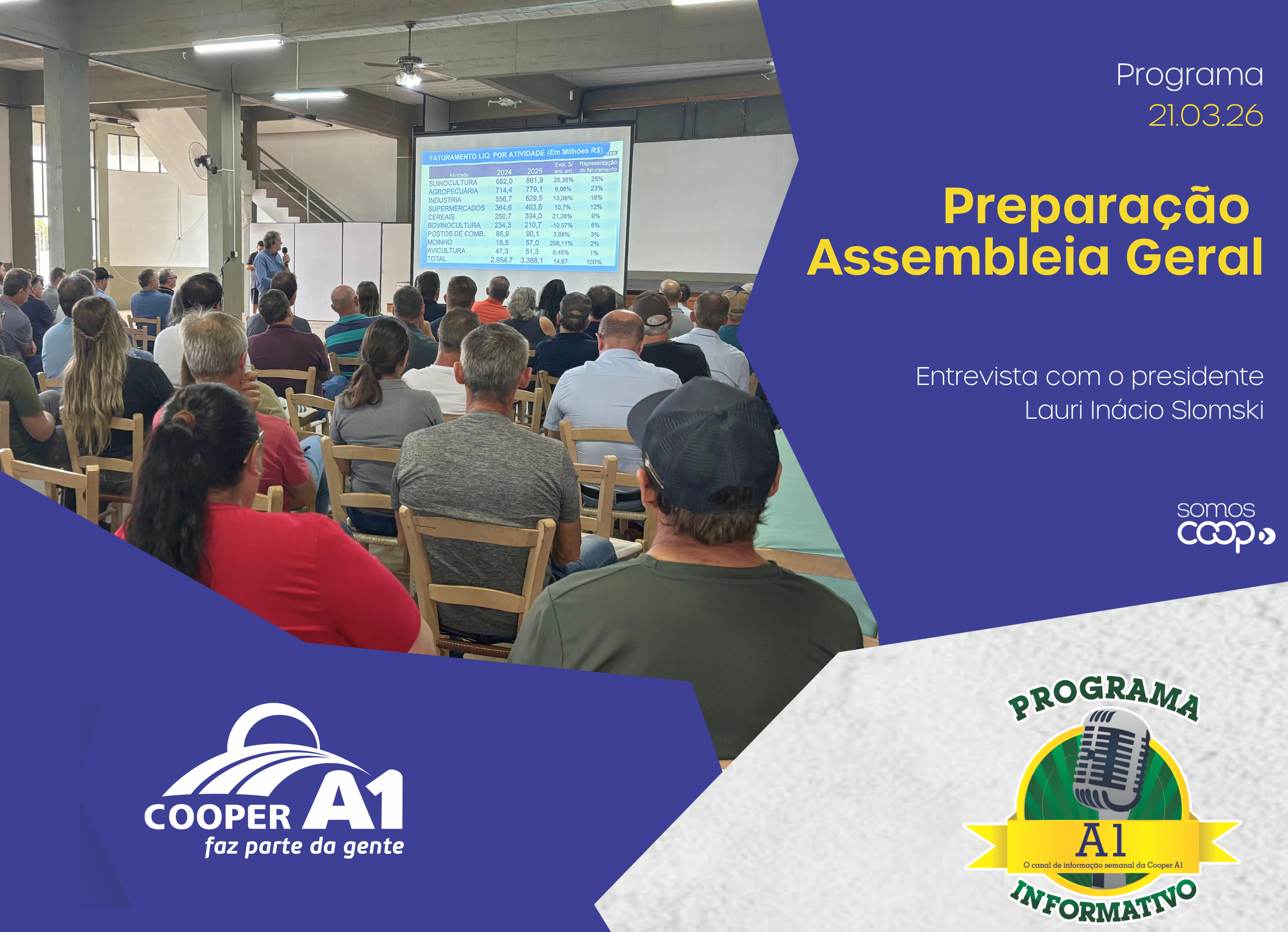 INFORMATIVO A1 21.03.26: Preparação Assembleia Geral